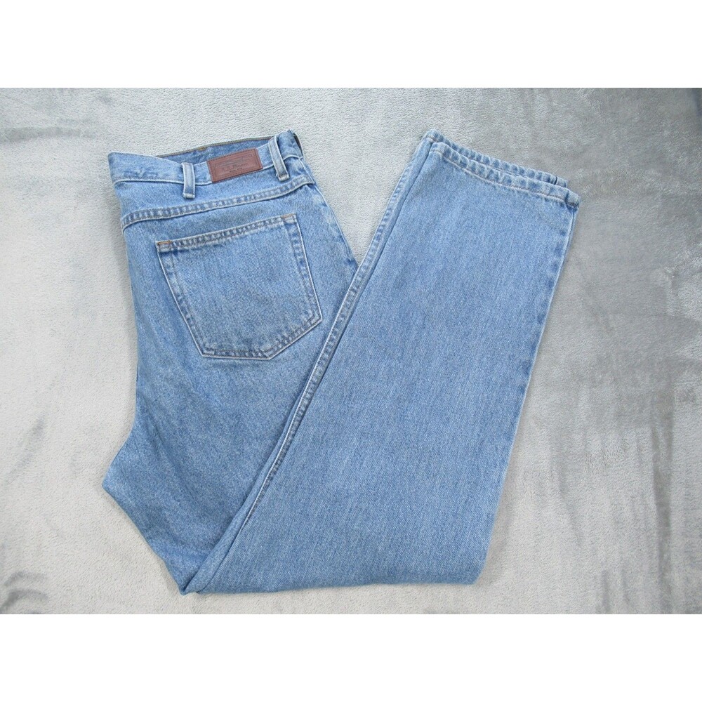 LL Bean Men's Size 36x32 (Actual 34 x 31) Classic Fit Jeans Blue 5-Pocket